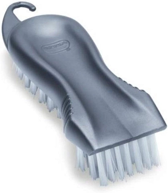Scopa per Pavimento in Plastica con Setole Rigide e Scrape Metallico Argento - Pulizia Stilizzata - Progettata per l'Uso quotidiano schrobber con steel 

Specifiche tecniche: 
- Materiale: plastica
- Colore: argento metallico