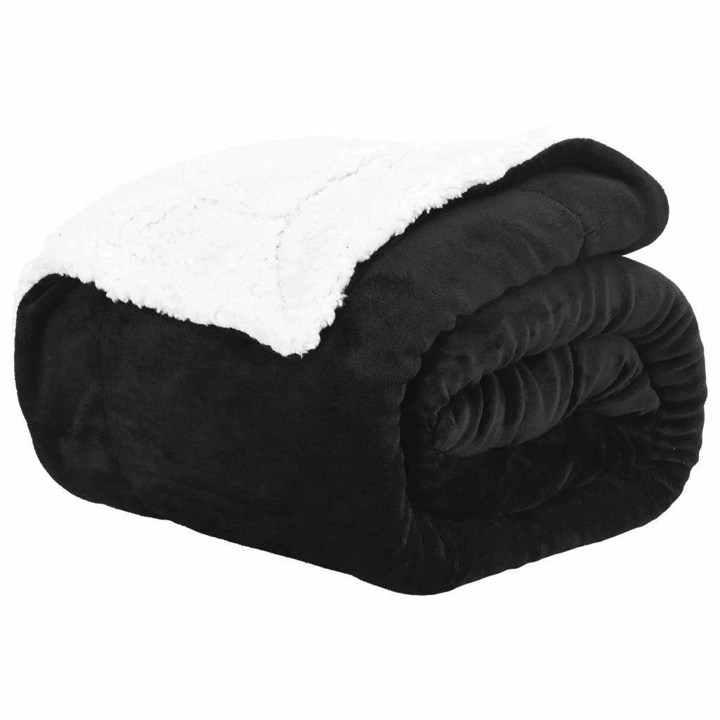 Coperta Nero 220 x 240 cm Panno
