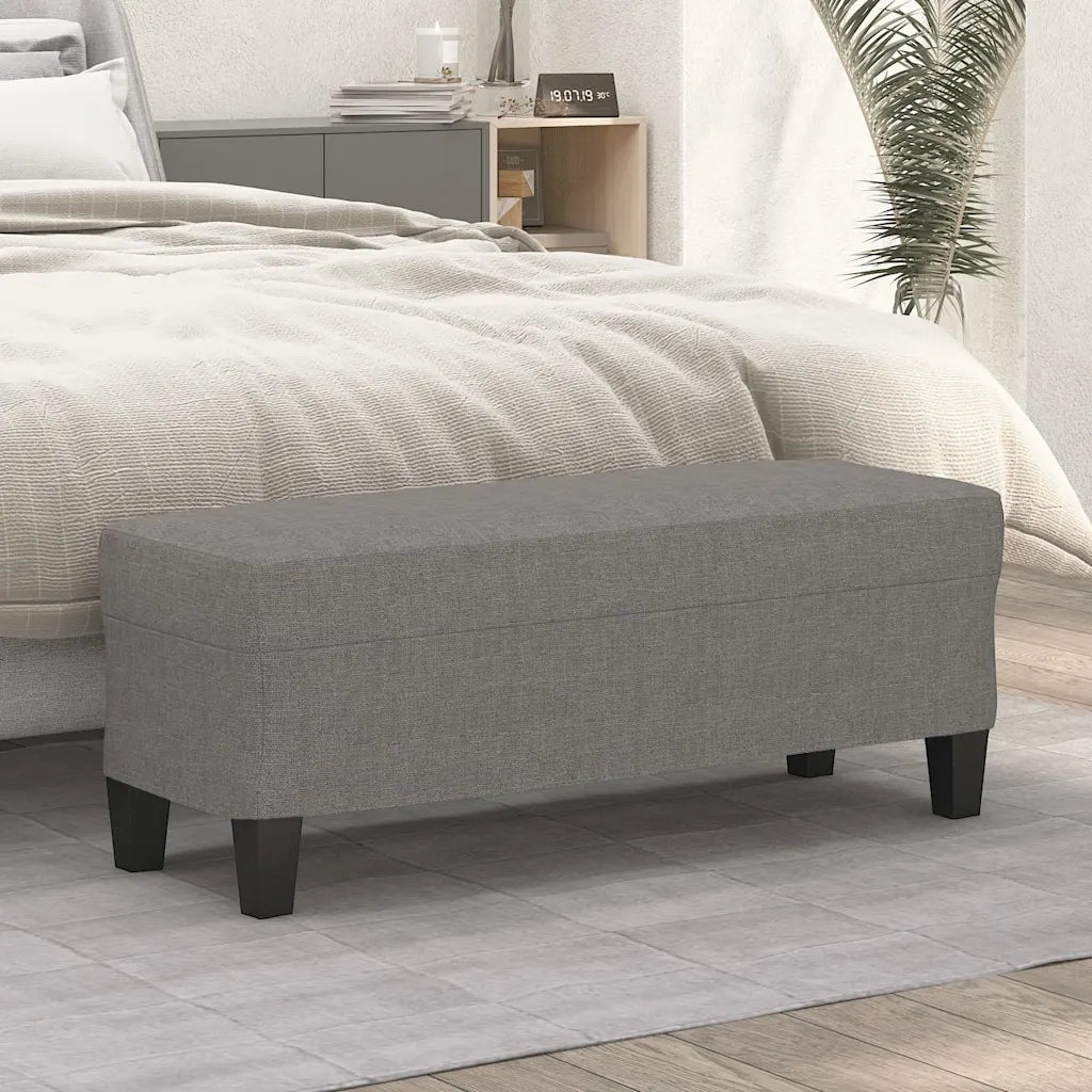 Panca-Sgabello Grigio Scuro 100x35x41 cm in Tessuto 197698