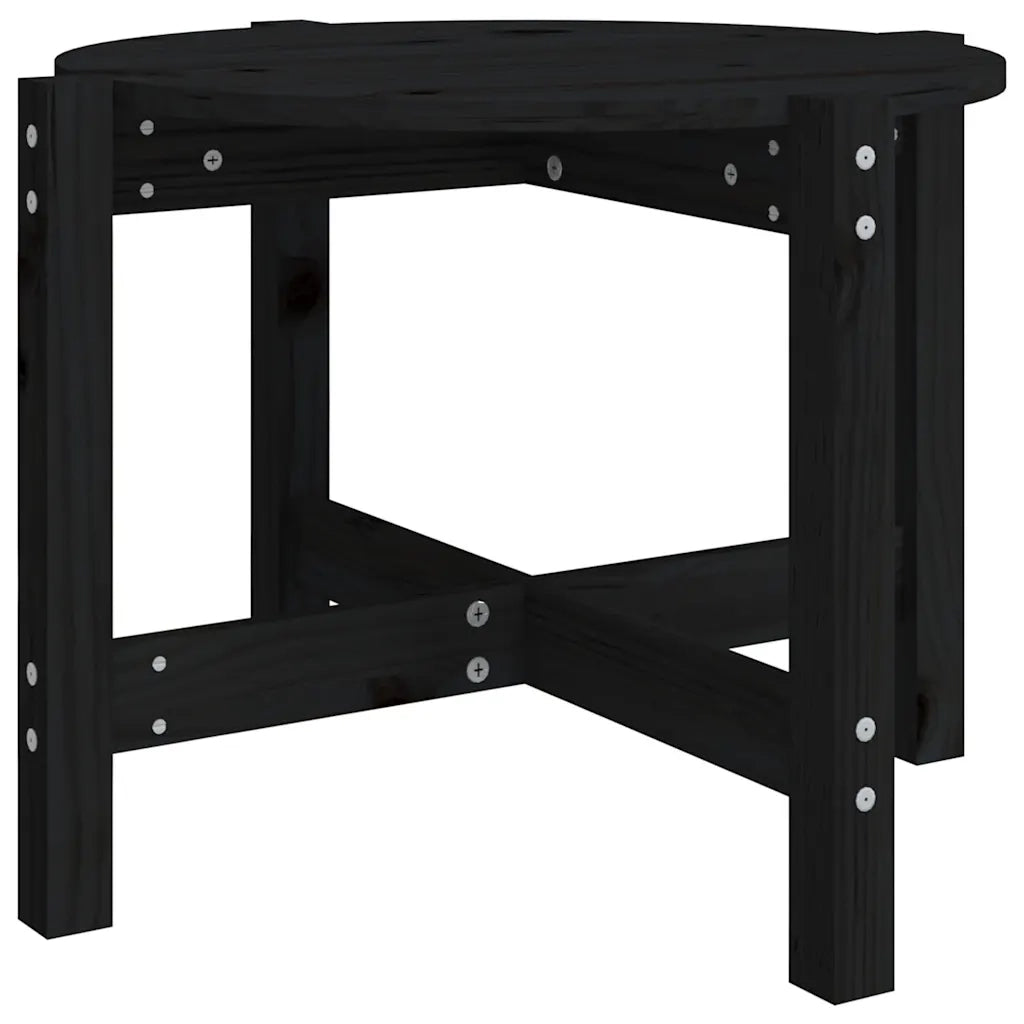 Tavolino da salotto | Tavolino da caff¨¨ | Tavolino da Soggiorno Nero ? 62,5x45 cm in Legno Massello di Pino