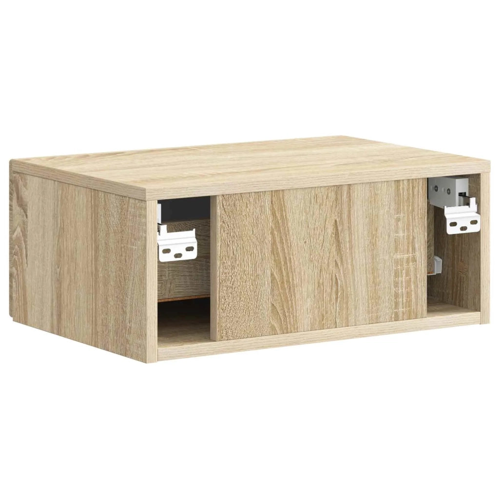 Mobiletto da notte a muro 2 pcs Rovere Sonoma 49 x 34,5 x 20 cm 899300