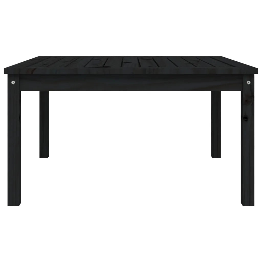 Tavolo da Giardino | Tavolino da esterno Nero 82,5x82,5x45 cm Legno Massello di Pino
