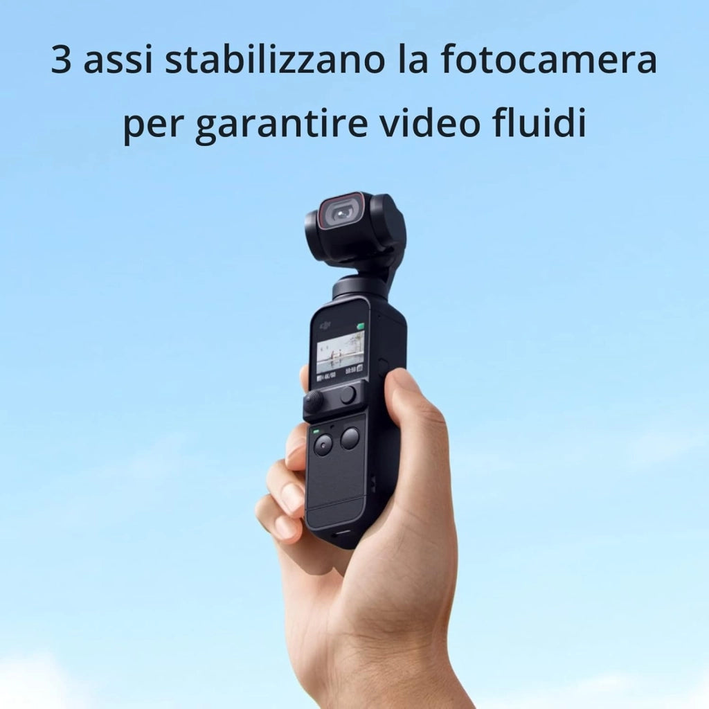 DJI Pocket 2 Creator Combo - Fotocamera Stabilizzata 3 Assi, Vlog, Video Ultra HD, Foto ad Alta Risoluzione da 64 MP, 1/1.7” CMOS, HDR, Riduzione del Rumore, Timelapse, Slow Motion, Zoom 8x