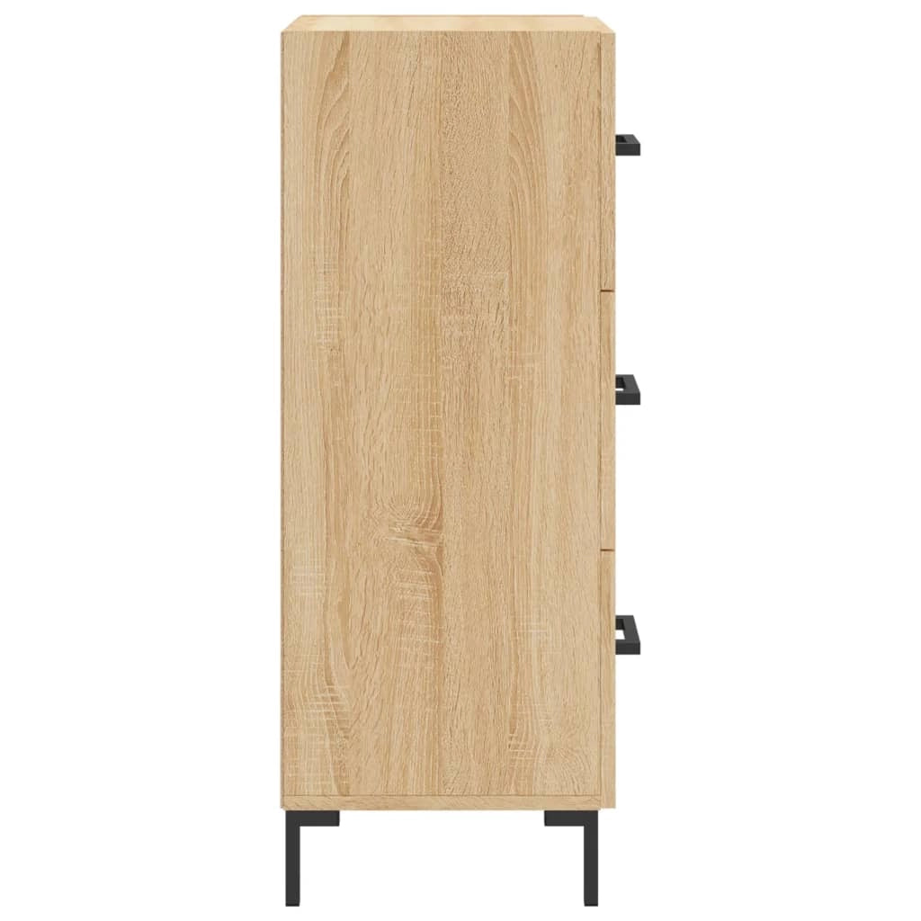 Buffet credenza cassettiera armadio mobile contenitore organizer cucina soggiorno rovere Sonoma 34,5 x 34 x 90 cm legno ingegnerizzato marrone 02_0031523