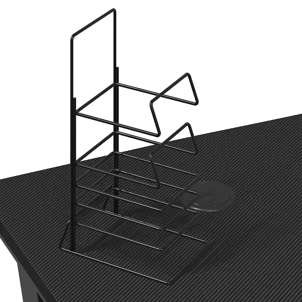 Scrivania | Tavolo da Ufficio da Gaming con Gambe a K Nera 90x60x75 cm