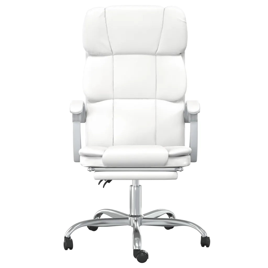 Poltrona da Ufficio Reclinabile Bianca in Similpelle cod mxl 23366