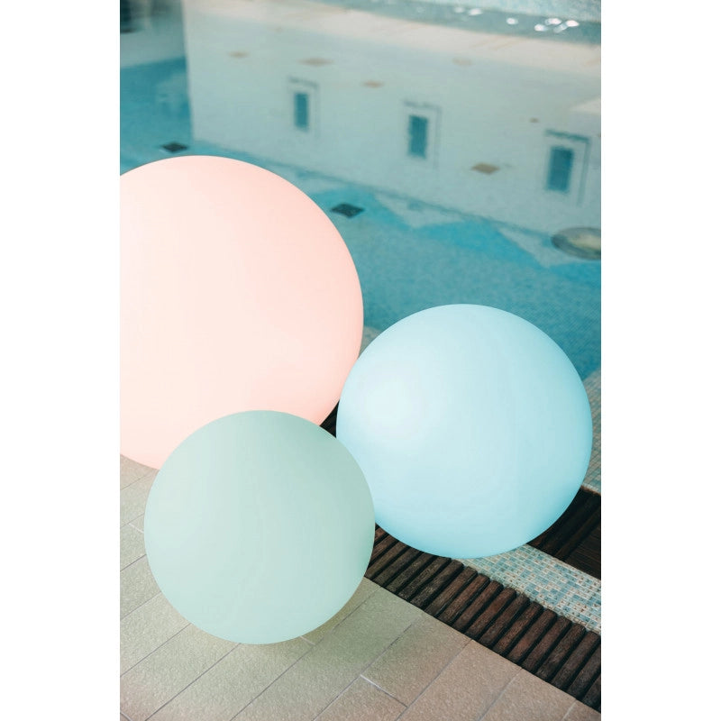 Lampada sfera di design Ø70 in polimero luce multicolor per interno ed esterno - Made in Italy - Monacis