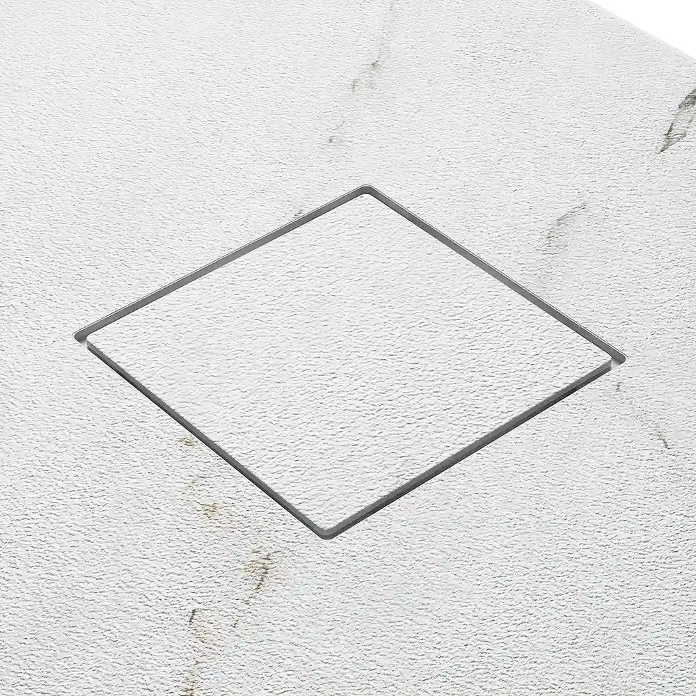 Piatto doccia 80x140 cm colore marmo calacatta bianco effetto pietra | Samos