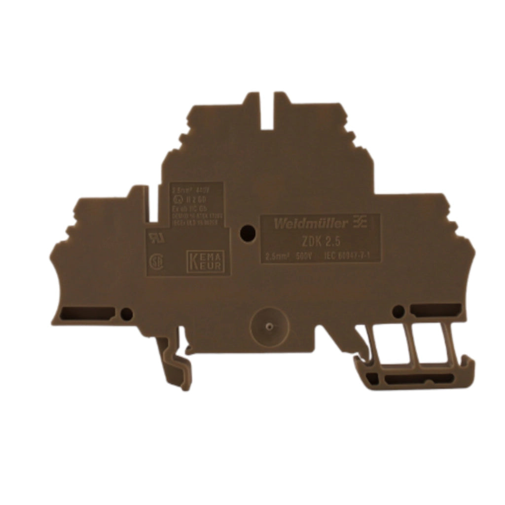 Morsetto passante beige 2,5 mmq 2 piani 2x2 conduttori Weidmuller