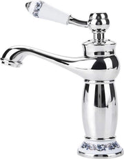 Bloemenpatroon Maniglia Singola per Rubinetto di Cucina e Bagno con Acqua Calda e Fredda.