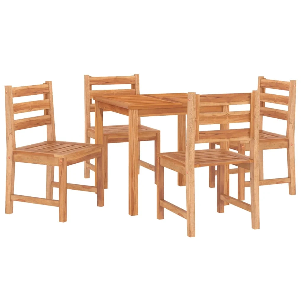 Set da pranzo da esterno/mobili da giardino in legno massello di teak da 5 pezzi 02_0014290