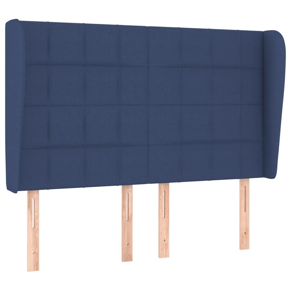Giroletto a Molle con Materasso Blu 140x200 cm in Tessuto