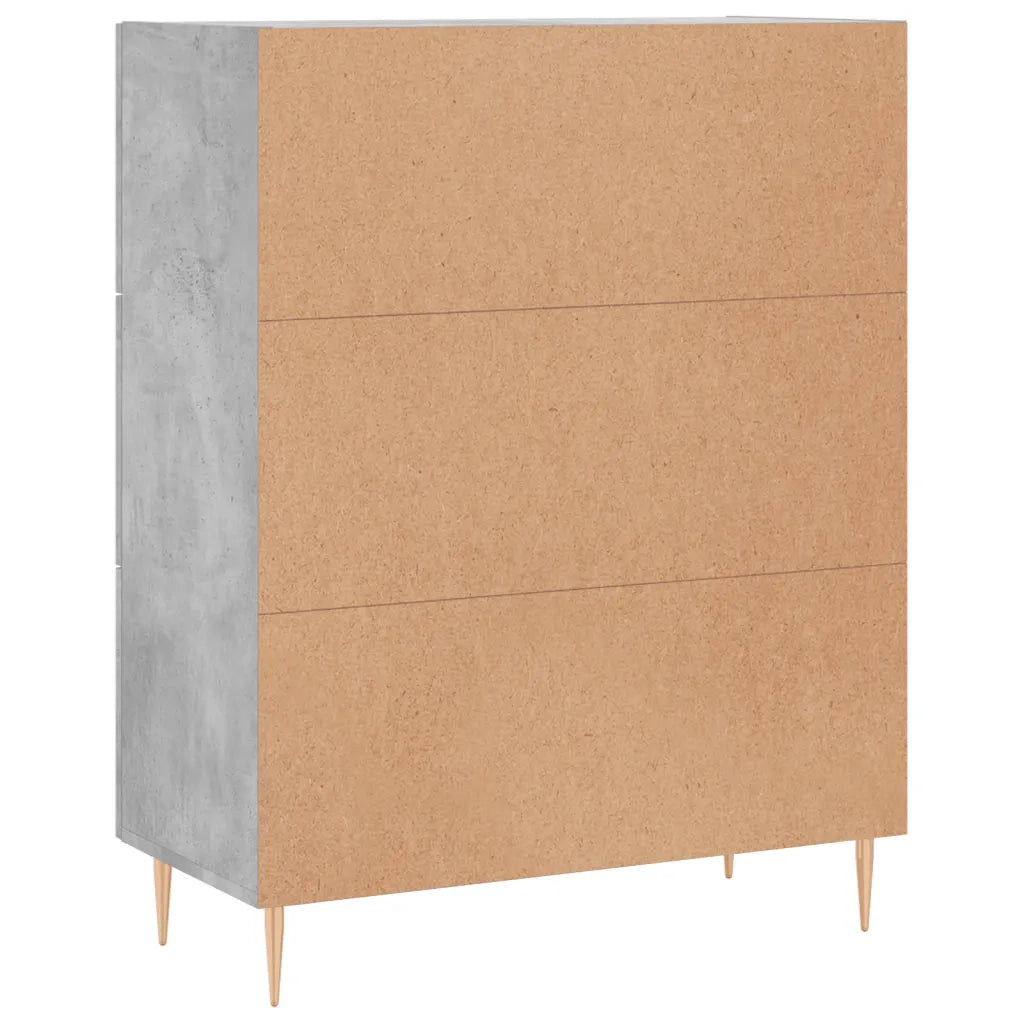 Credenza Grigio Cemento 69,5x34x90 cm in Legno Multistrato