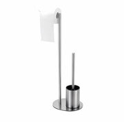 Accessorio bagno 2 in 1 - Spazzola da bagno - Acciaio inossidabile - Stante - Accessori bagno - Installazione facile - Accessorio bagno stante