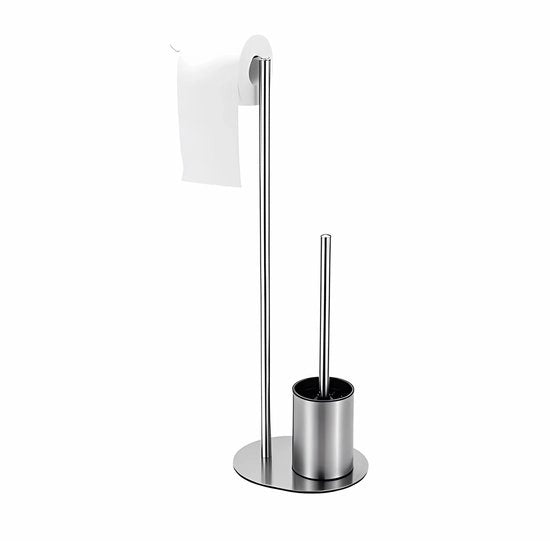 Accessorio bagno 2 in 1 - Spazzola da bagno - Acciaio inossidabile - Stante - Accessori bagno - Installazione facile - Accessorio bagno stante