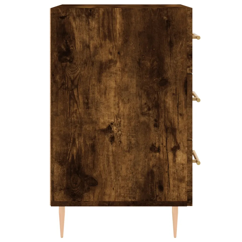 Comodino | Armadio da Notte | Mobiletto da notte Rovere Fumo 40x40x66 cm in Legno Multistrato