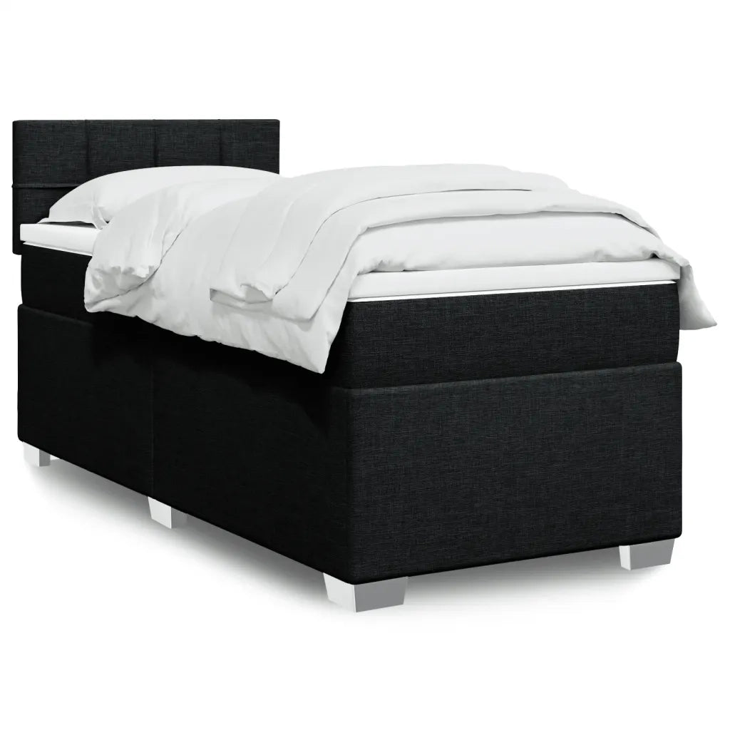 Giroletto a Molle con Materasso Nero 90x190 cm in Tessuto 3285745