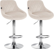 2er Set Barhocker Lazio Samt chrom