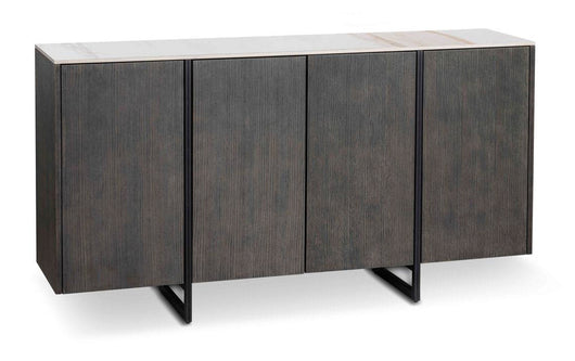 Madia 4 Ante 40x160x85 cm in Ceramica Marmo Alpha Calacatta