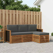 Set di divani da esterno 4 pz Naturale e Antracite 3384193