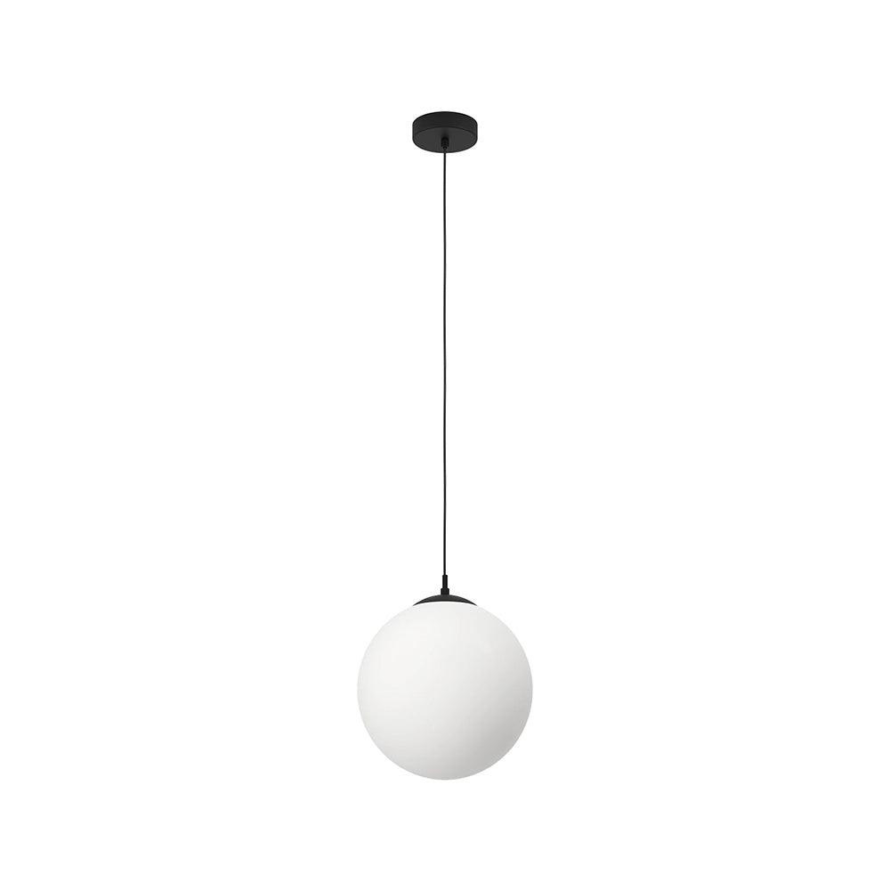 Lampadario Contemporaneo Rondo 3 1 Luce Acciaio Nero