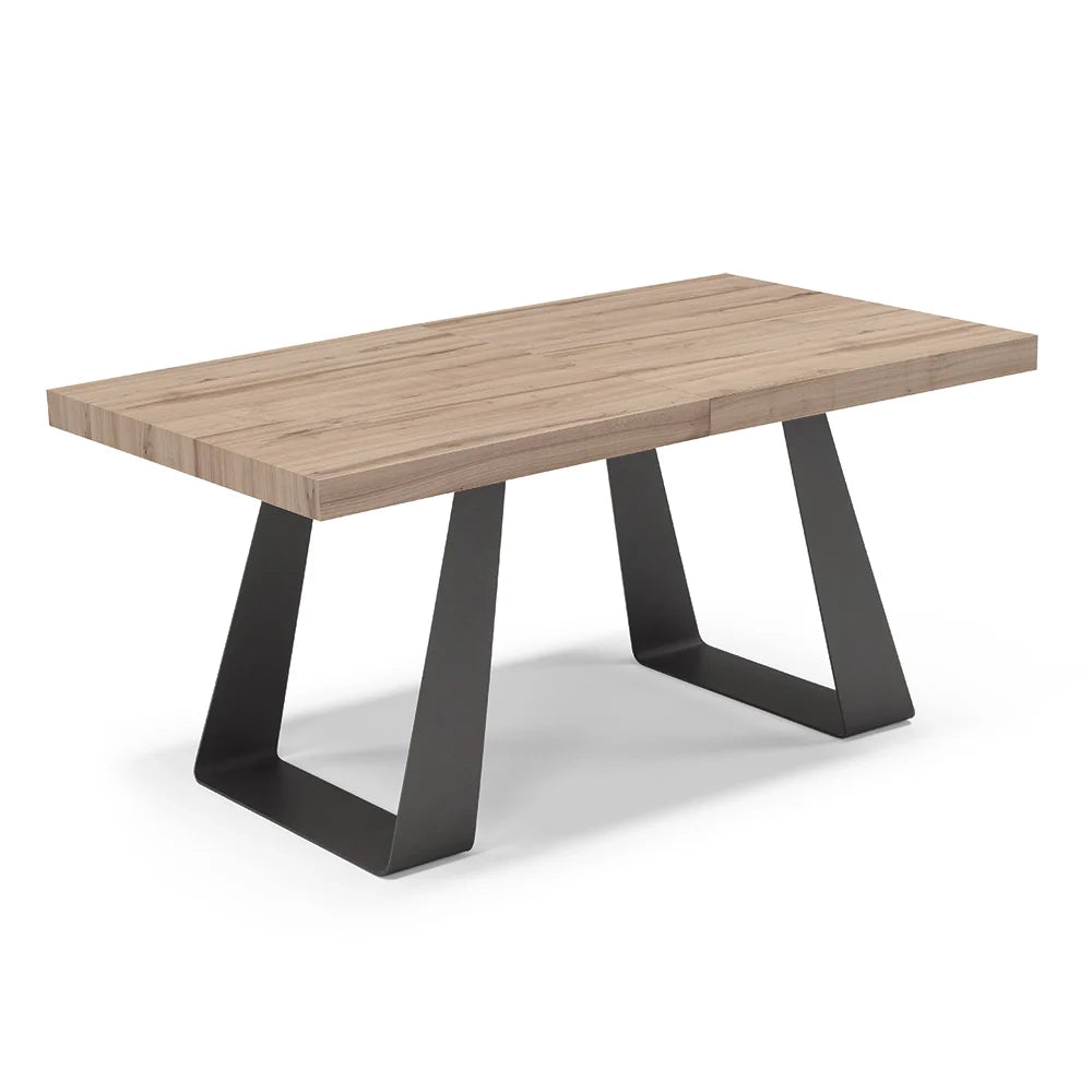 Tavolo allungabile da pranzo Noce 160x90 MADE IN ITALY modello ARGO fino a 240 CM per sala da pranzo, cucina e soggiorno, design moderno con top melaminico