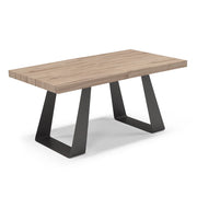 Tavolo allungabile da pranzo Noce 160x90 MADE IN ITALY modello ARGO fino a 240 CM per sala da pranzo, cucina e soggiorno, design moderno con top melaminico