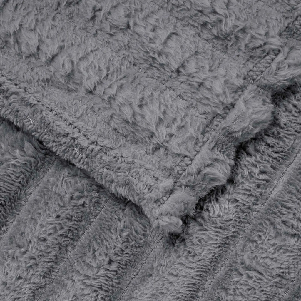 Coperte da Pile 6 pcs Grigio scuro 150 x 130 cm Panno