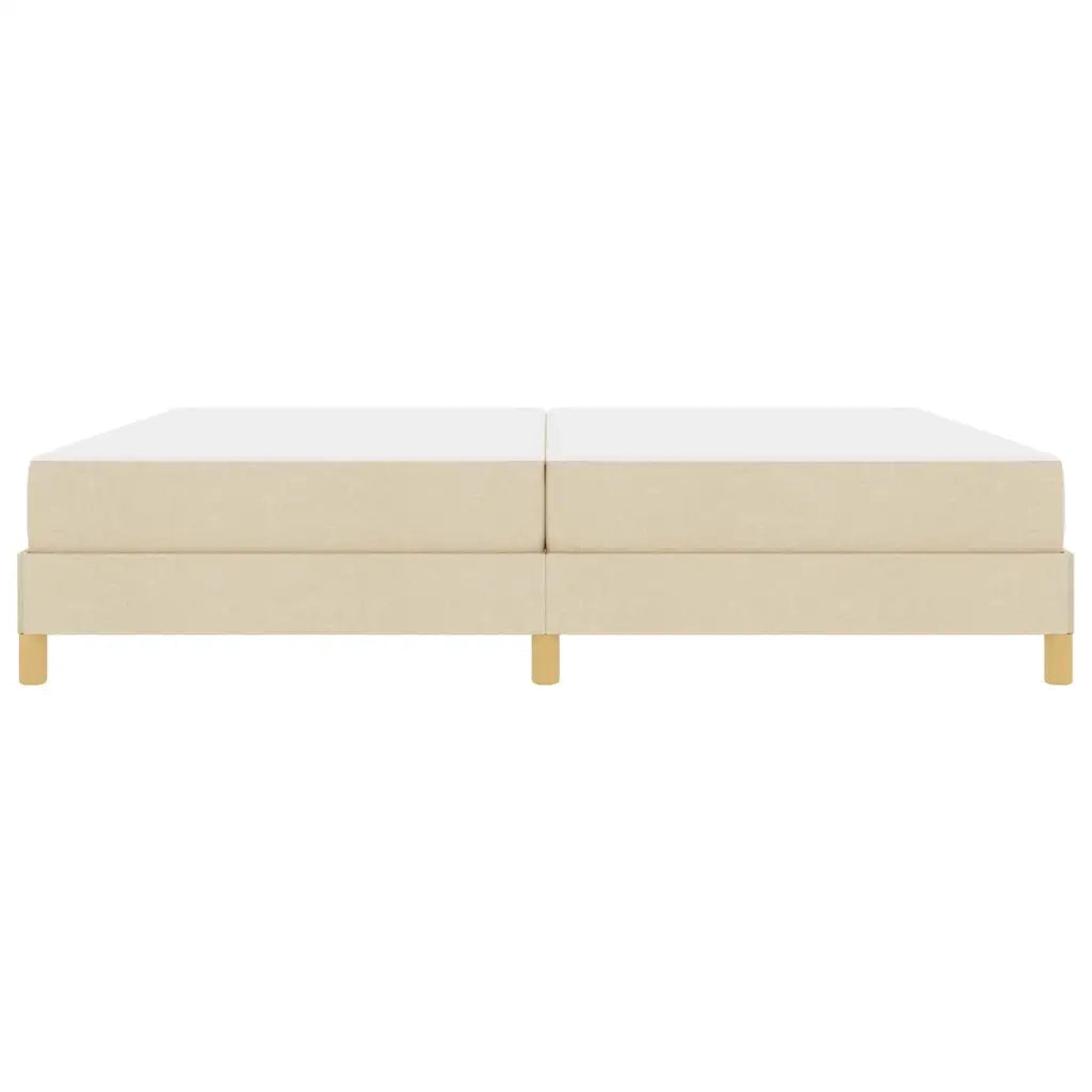 vidaXL Letto a molle Crema e Marrone 200 x 200 cm