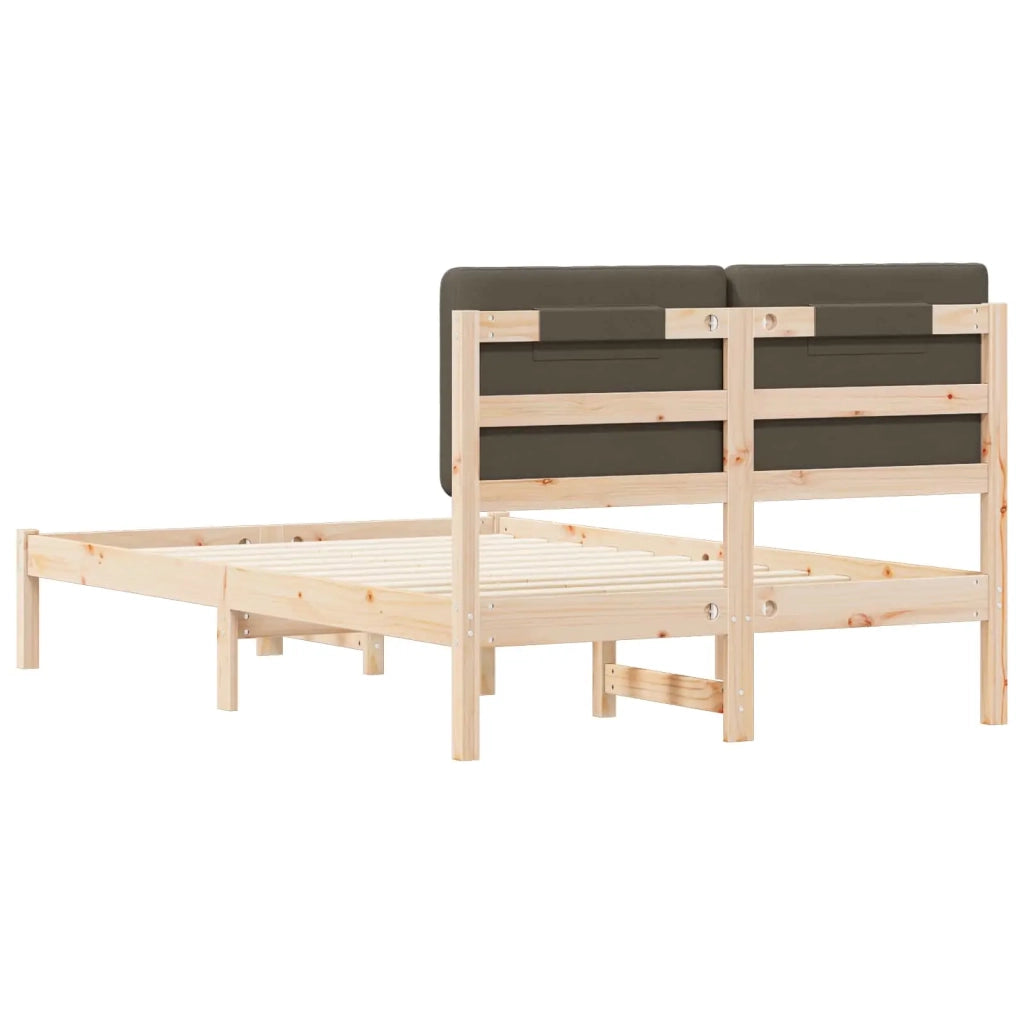 Letto con Testiera Rivestita Talpa 120 x 190 cm Pino massello