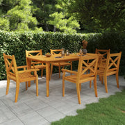 Set da Pranzo per Giardino 7 pz in Legno Massello di Acacia 3058005