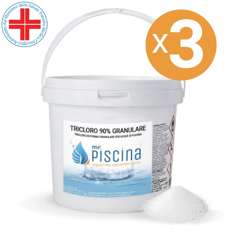 Tricloro 90% Granulare, 3 Confezioni Da 10 Kg