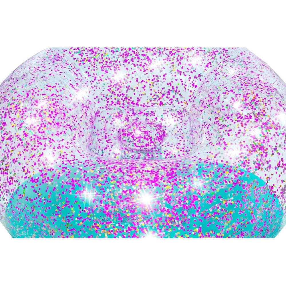 Trade Shop - Poltrona Pouf Gonfiabile Glitter Dream Per Bambini +6 Anni 114 X 112 X 66 Cm 75115 -