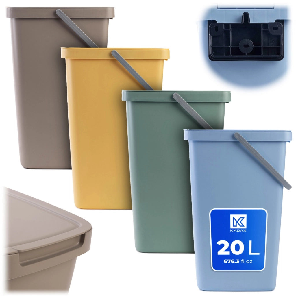 KADAX Zestaw koszy SYSTEMA Q COLLECT 20L jasny brą