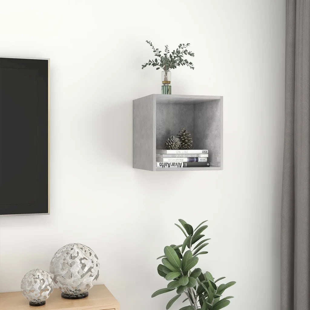 Armadietto a Muro Grigio Cemento 37x37x37 cm in Truciolato cod mxl 59381