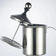 Melmacchina manuale da 400 ml, filtro a doppia membrana, costruzione in acciaio inossidabile, funzione di riscaldamento, facile da pulire, con manico.