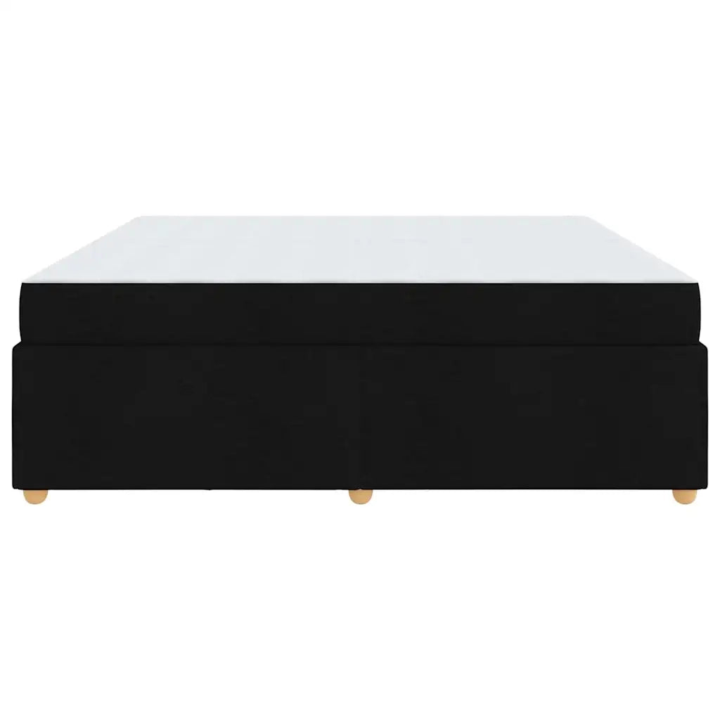 Struttura del letto con materasso Nero 200 x 200 cm Tessuto