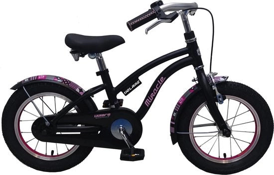 Bicicletta per Bambina 14 Pollici - Nero Opaco - Collezione Prime
