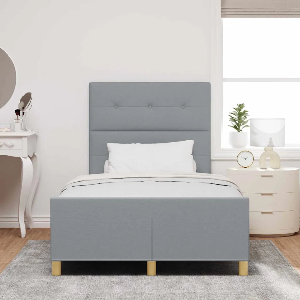 Struttura del letto Grigio chiaro 120 x 190 cm Tessuto 3344711