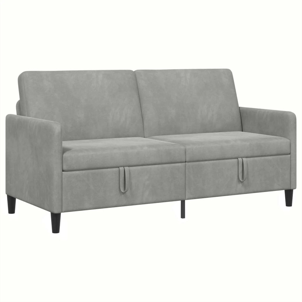 Divano con Storage Grigio Chiaro 172 x 78 x 87 cm Poliestere 42036961