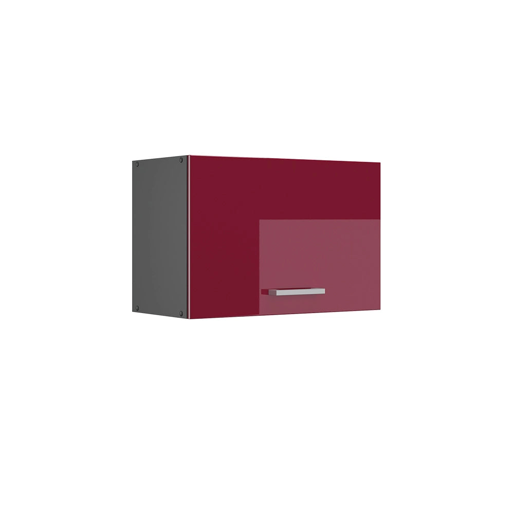 Vicco Pensile da cucina Rosso lucido 60 cm Piatto