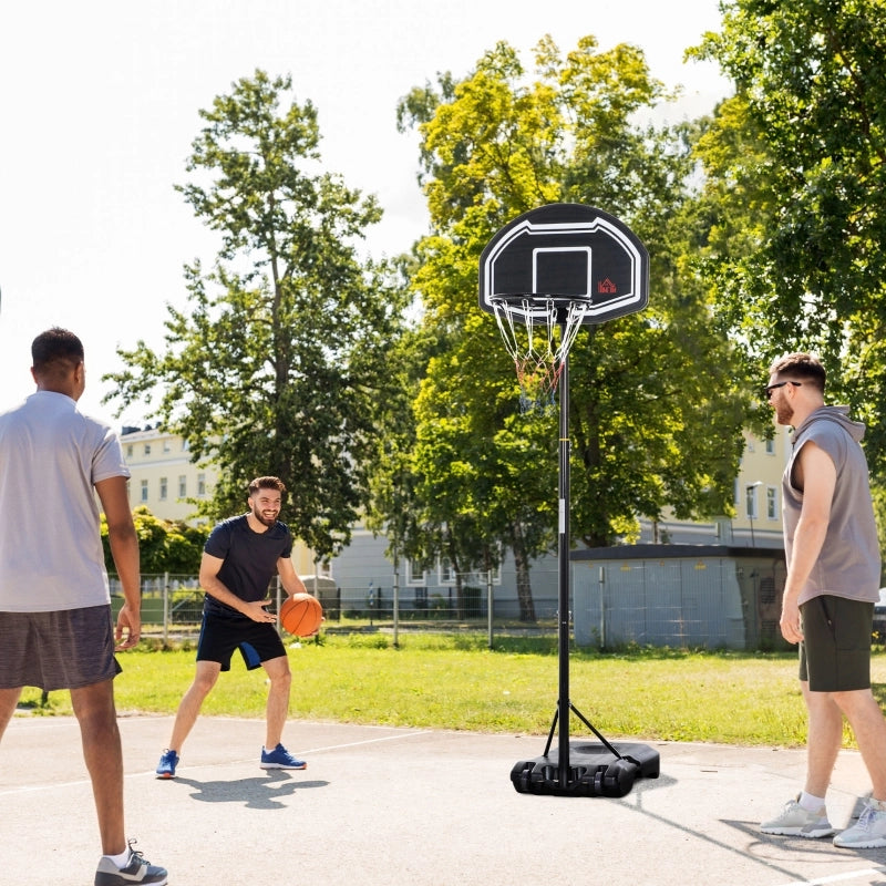 CANESTRO Basket regolabile in altezza 160-210 cm con ruote acciaio nero