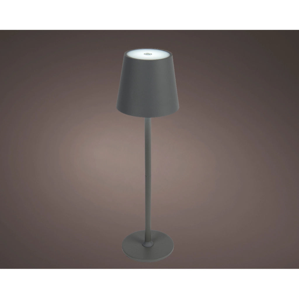 LAMPADA DA TAVOLO LED D.11XH37CM IN PVC GRIGIO.