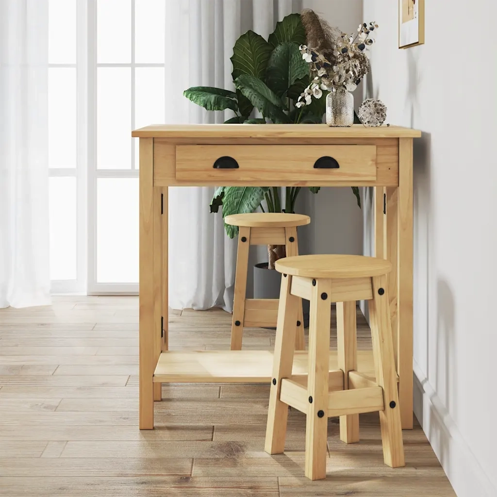 Set da Bar 3 pz in Legno Massello di Pino CFW8301877
