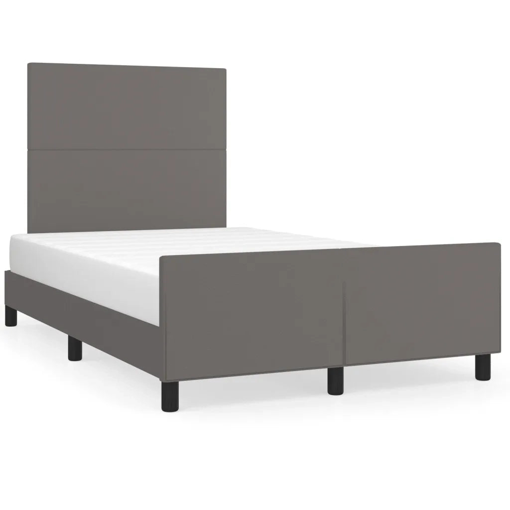 Giroletto senza Materasso Grigio 120x190 cm Similpelle