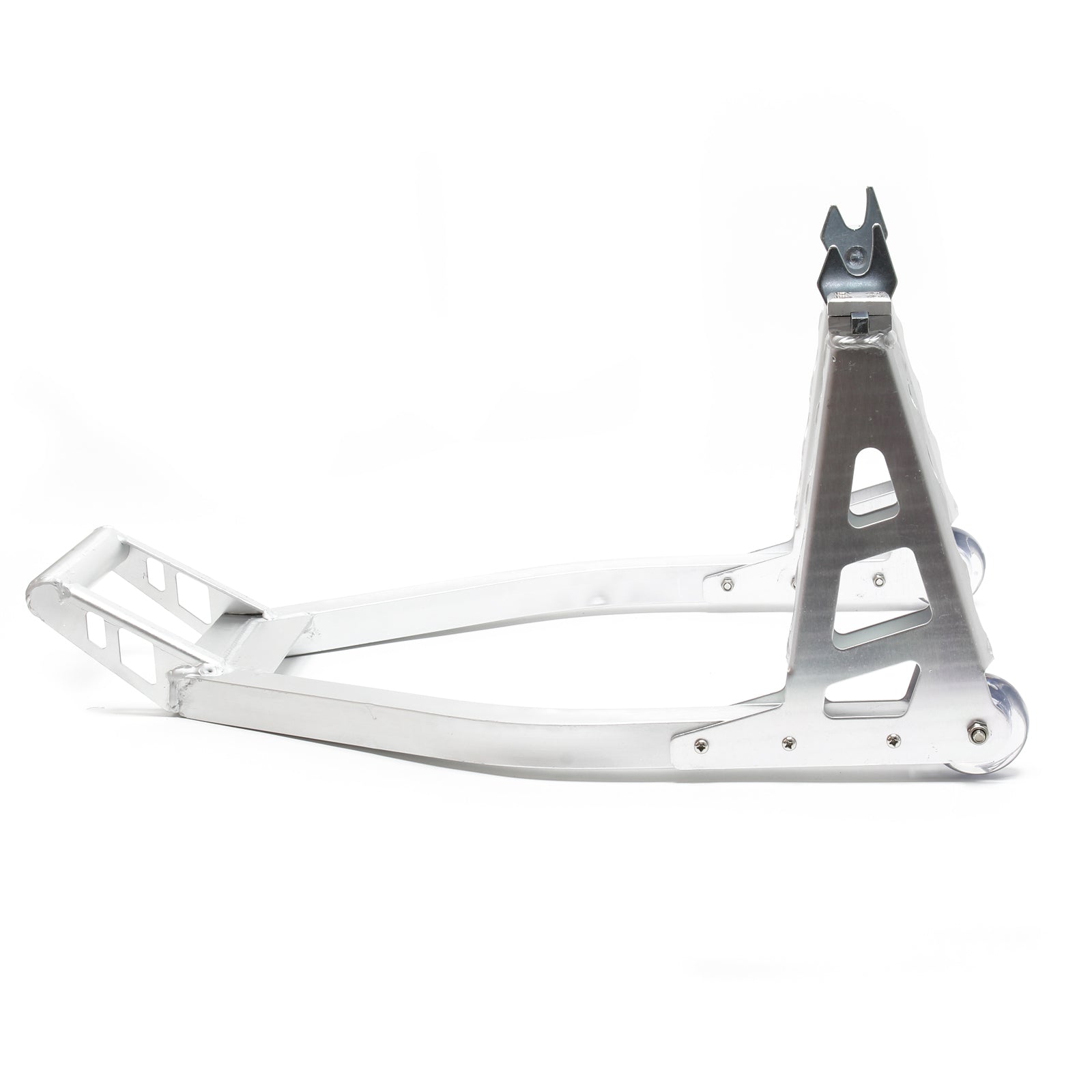 Cavalletto alzamoto posteriore sotto forcella, max 317 kg, con rotelle, per ruote posteriori