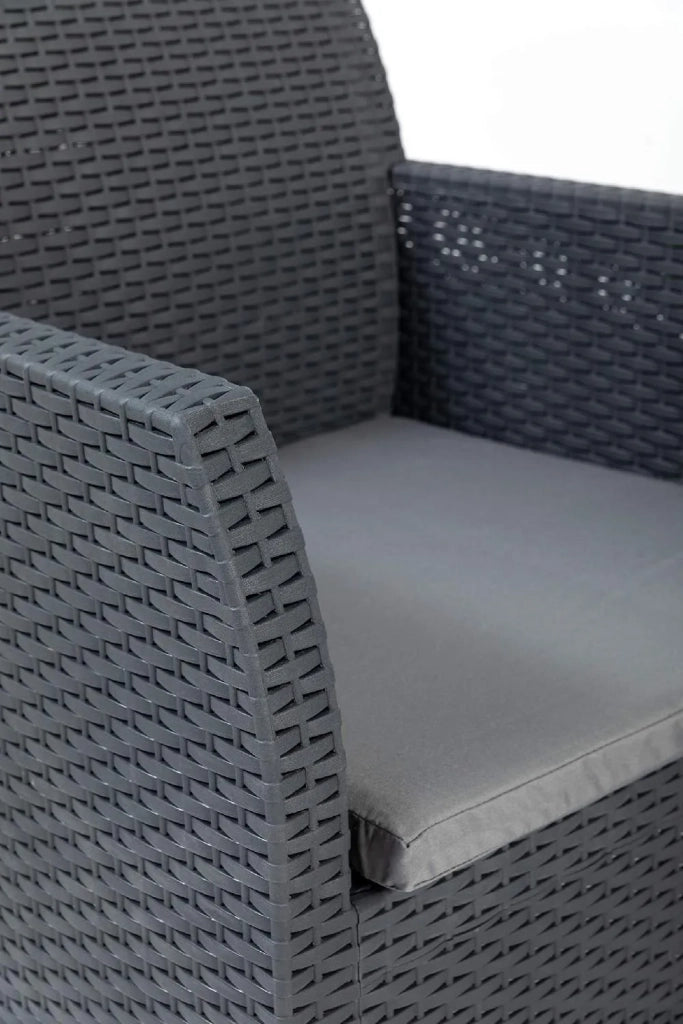 Set Rattan Matilde antracite Tavolo e Poltrone – Arredo Giardino