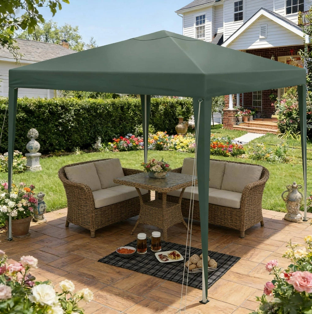 Gazebo pieghevole 3x3 m verde con borsa da trasporto