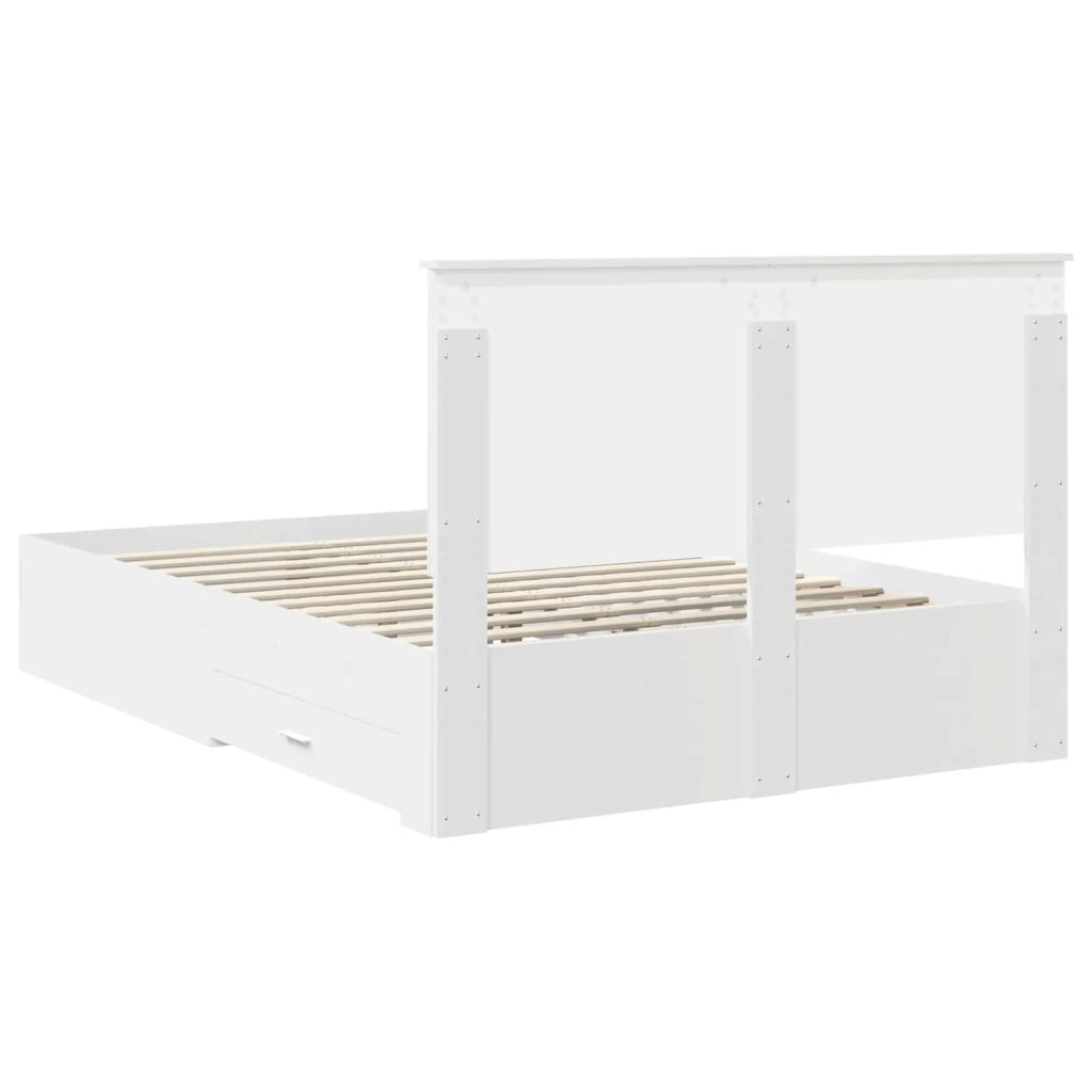 Struttura del letto Bianco 140 x 200 cm Legno multistrato