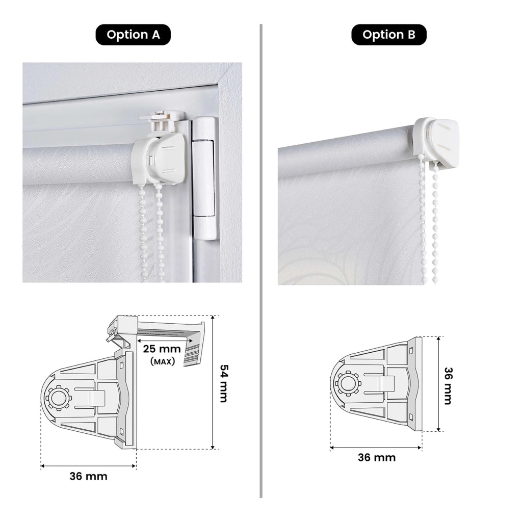Tenda a rullo filtrante fantasia Bianco Cachemire 90x180 cm